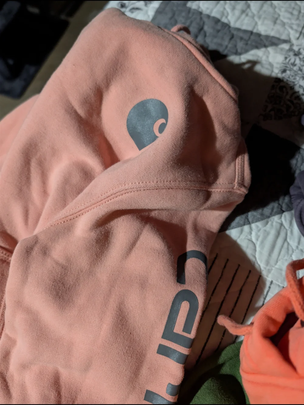 Carhartt Peach Pink Logo Hoodie